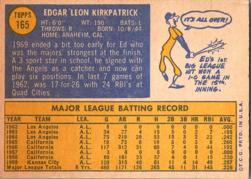 1970 Topps Ed Kirkpatrick