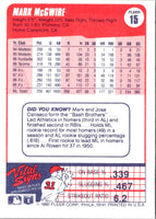 1990 Fleer Mark McGwire #15