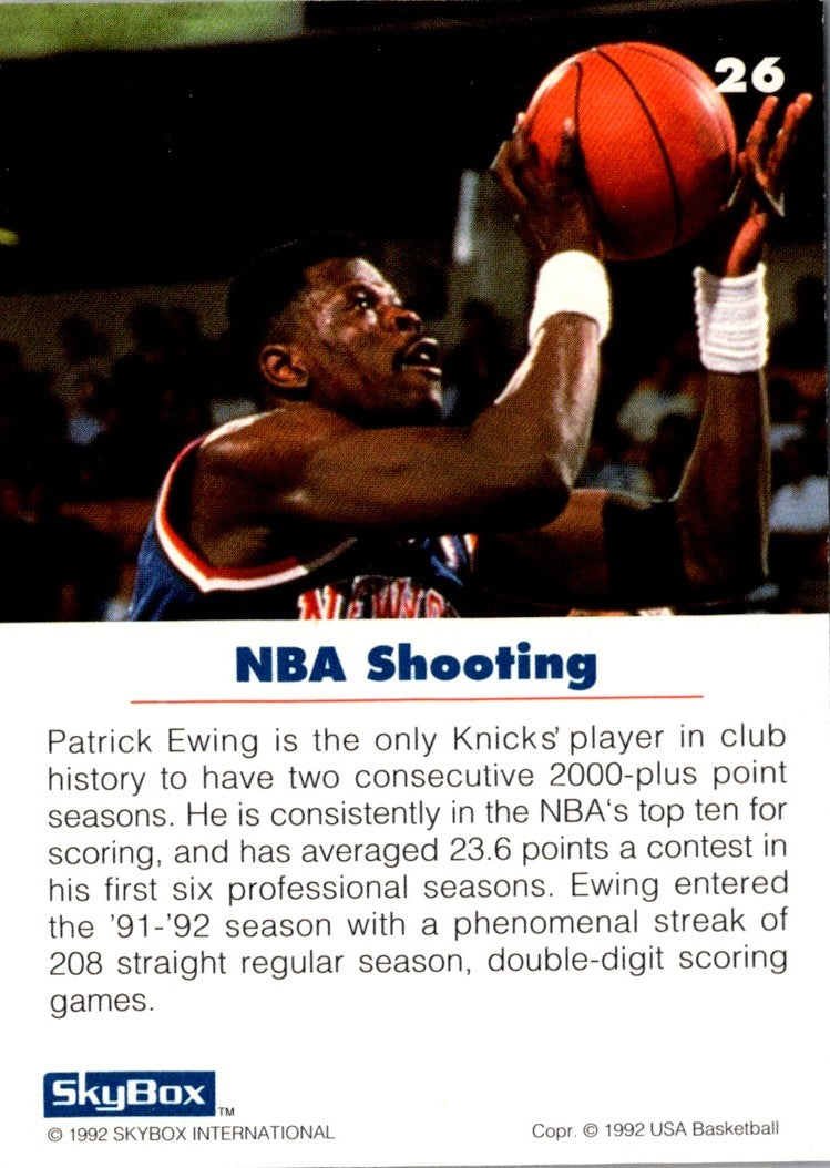 1992 SkyBox USA Patrick Ewing