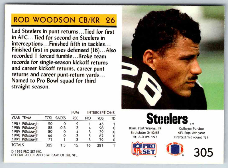 1992 Proset Rod Woodson