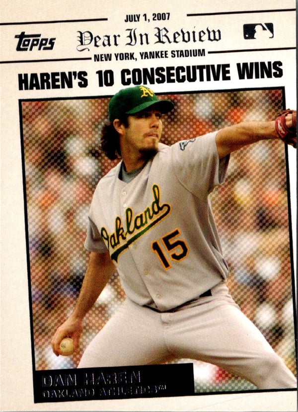 2008 Topps Year in Review Dan Haren #YR92