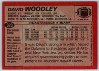 1983 Topps David Woodley #323