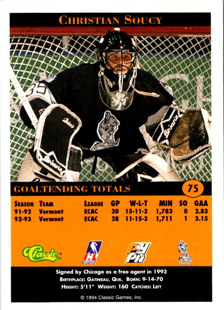 1994 Classic Pro Prospects Christian Soucy