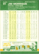 1987 Fleer Star Stickers Jim Morrison