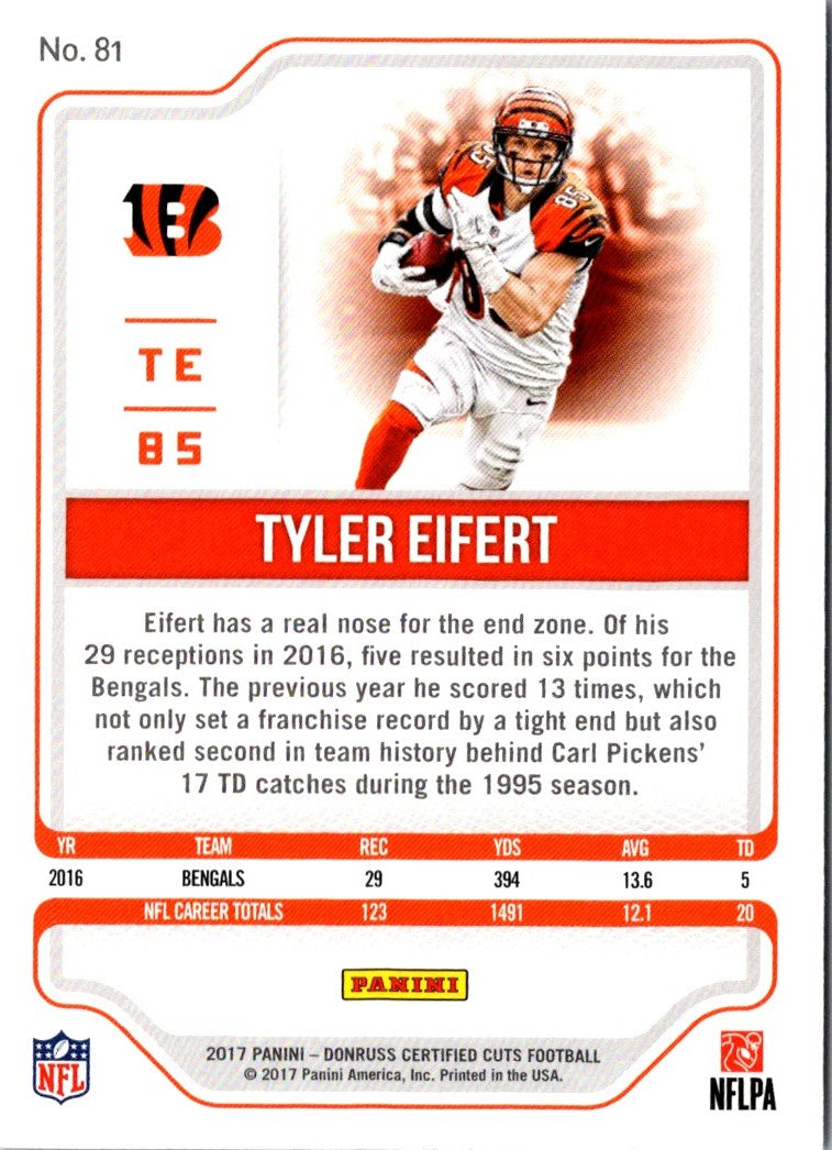 2017 Donruss Certified Cuts Tyler Eifert