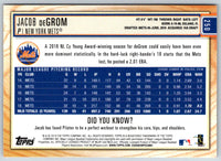 2018 Topps Jacob deGrom #555A