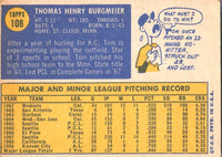 1970 Topps Tom Burgmeier #108 EX-MT+