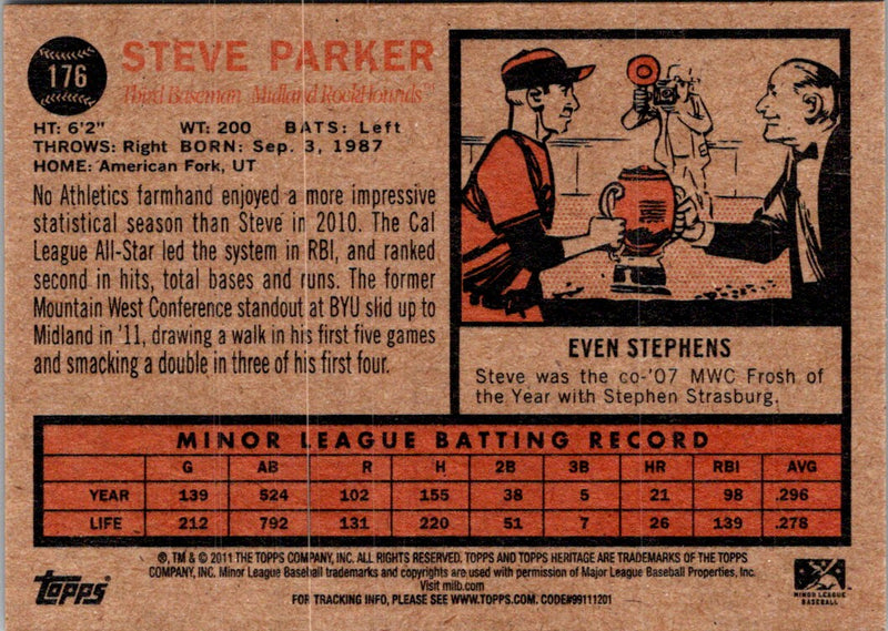 2011 Topps Heritage Minor League Steve Parker