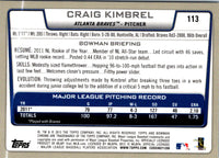 2012 Bowman Chrome Craig Kimbrel #113