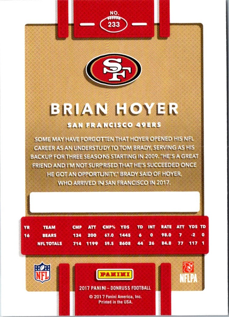 2017 Donruss Brian Hoyer