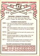1981 Donruss Derrel Thomas
