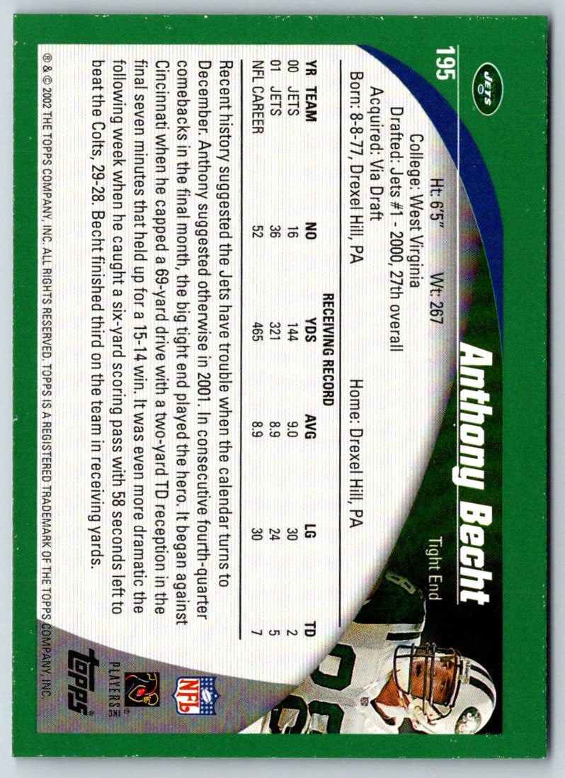 2002 Topps Anthony Becht