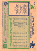 1983 O-Pee-Chee Dave Williams