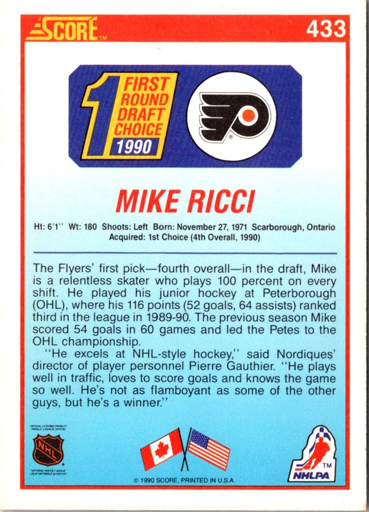 1990 Score Mike Ricci