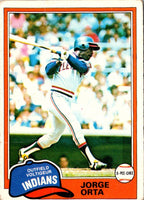 1981 O-Pee-Chee Gray Back Jorge Orta #222