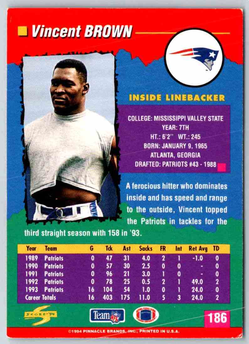 1994 Score Vincent Brown