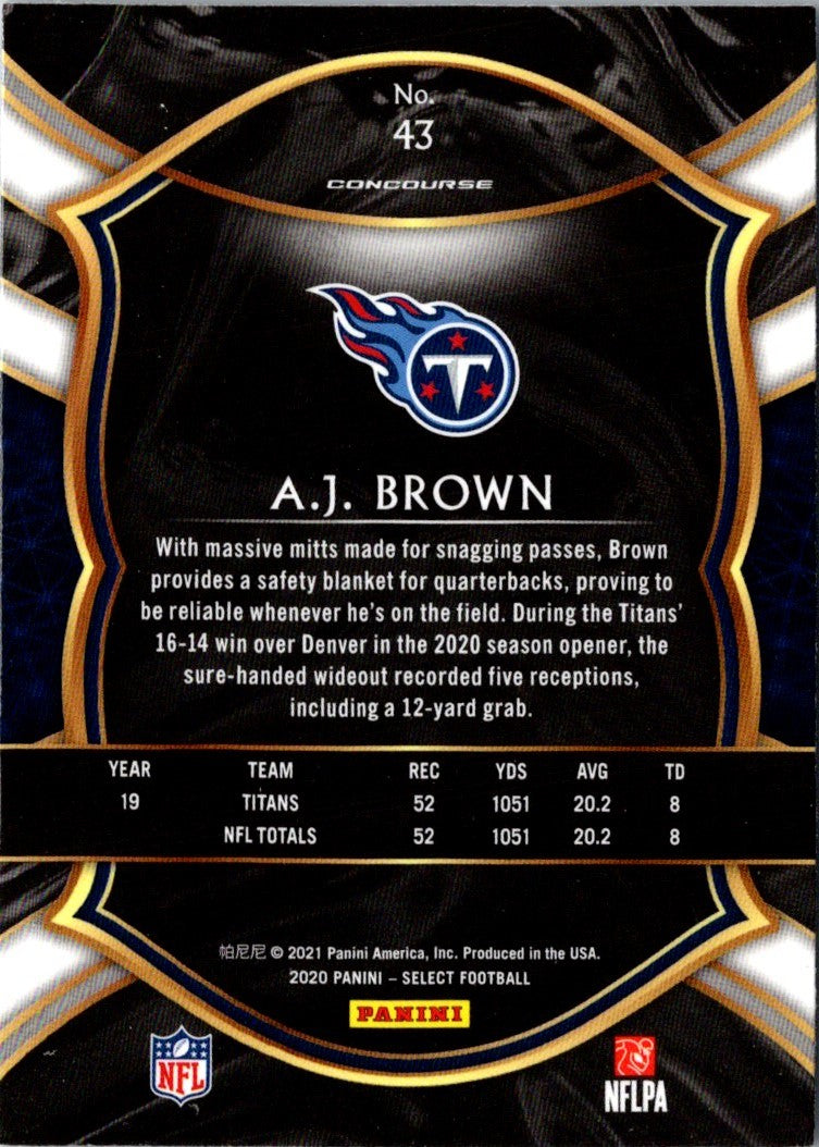 2020 Panini Select A.J. Brown