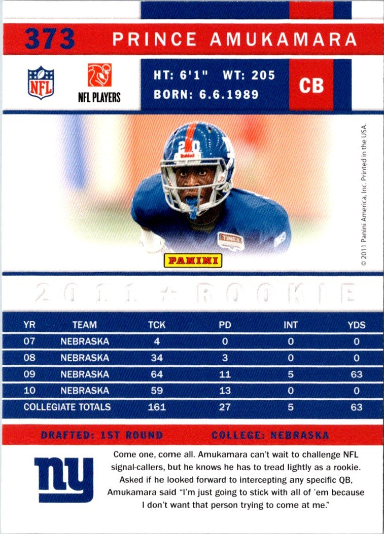 2011 Score Prince Amukamara