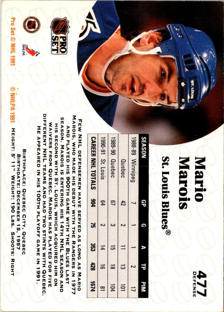 1991 Pro Set French Mario Marois