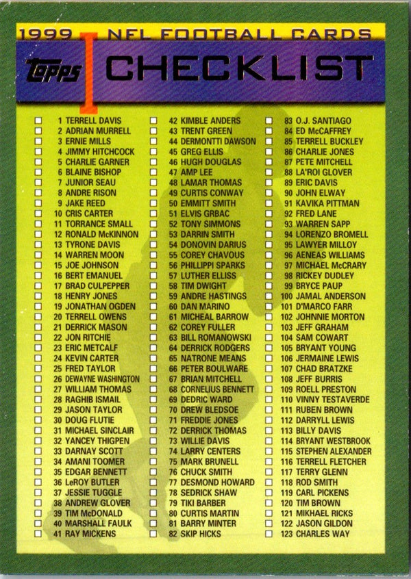 1999 Topps Checklist #356