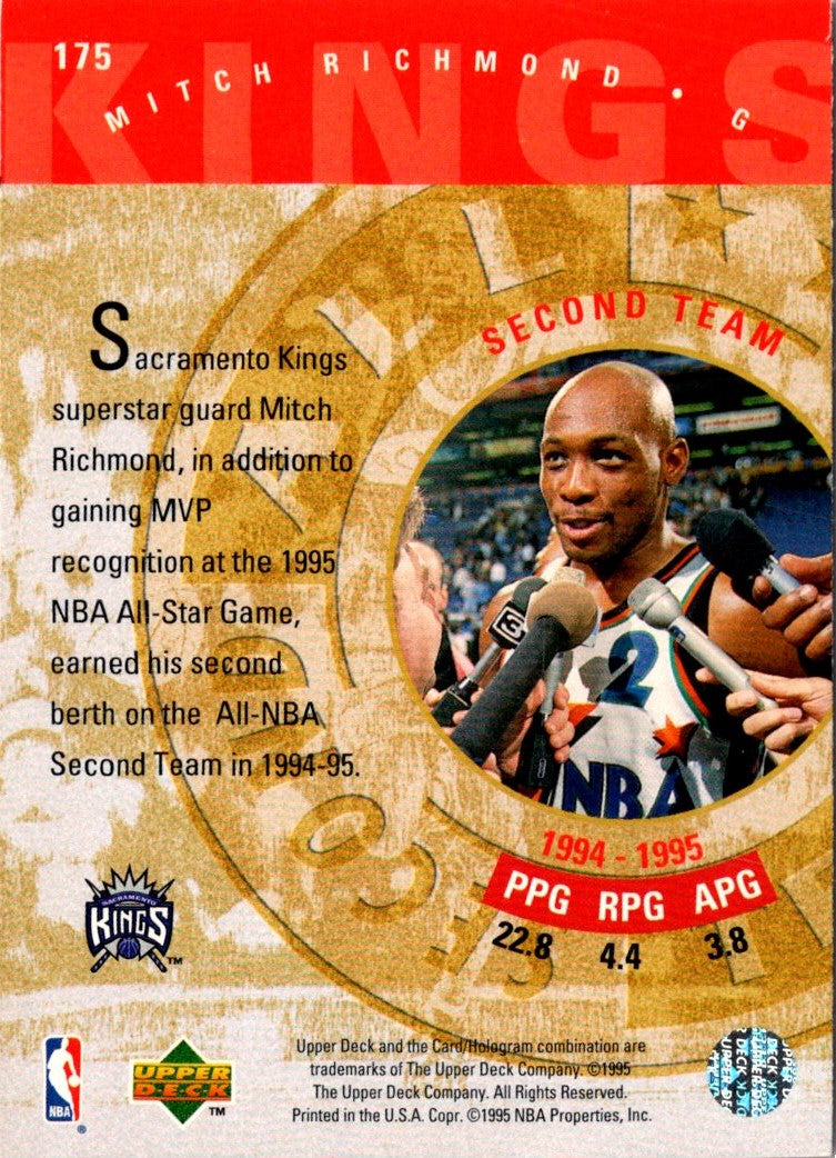 1995 Upper Deck Electric Court Mitch Richmond