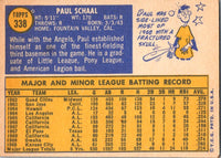 1970 Topps Paul Schaal #338 EX-MT+