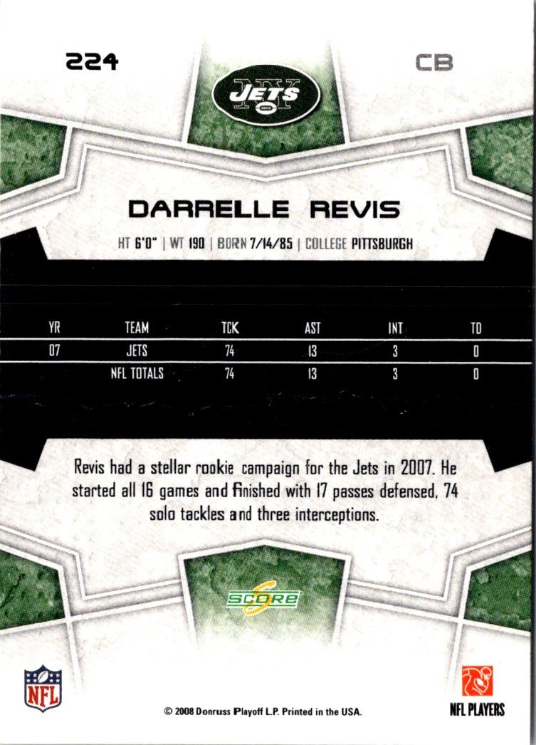 2008 Score Darrelle Revis