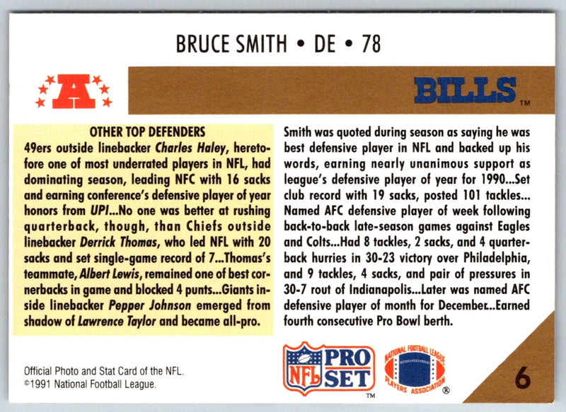 1991 Pro Set Bruce Smith