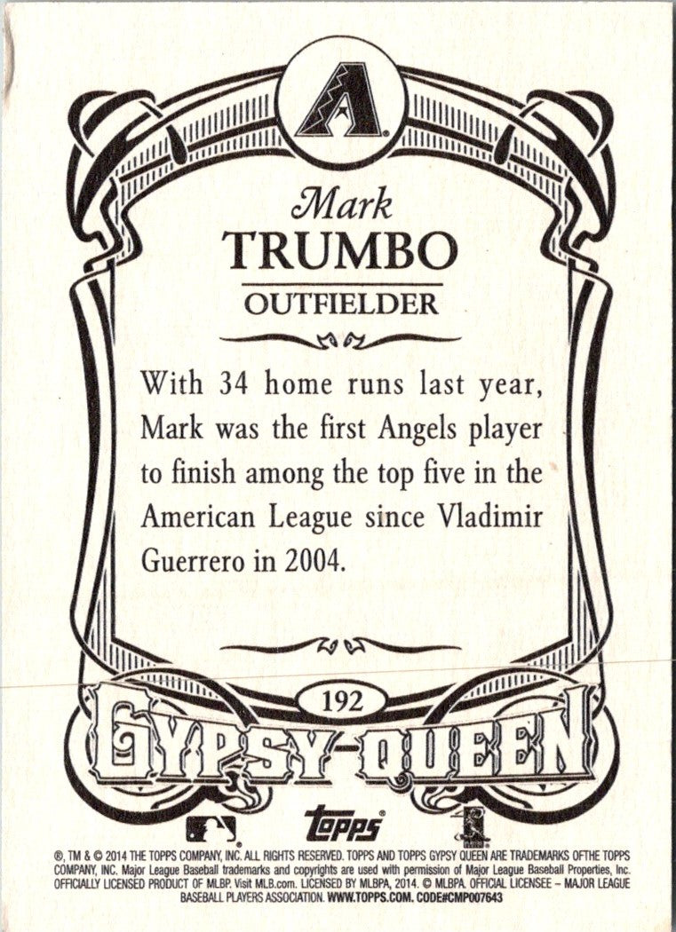 2014 Topps Gypsy Queen Mark Trumbo