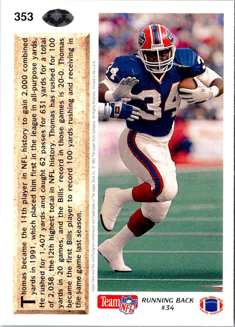 1992 Upper Deck Thurman Thomas