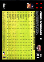 2007 Topps Updates & Highlights Chris Schroder #UH317