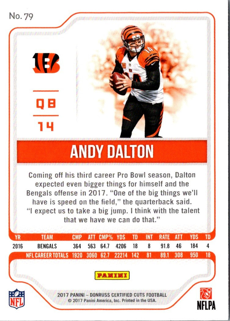 2017 Donruss Certified Cuts Andy Dalton