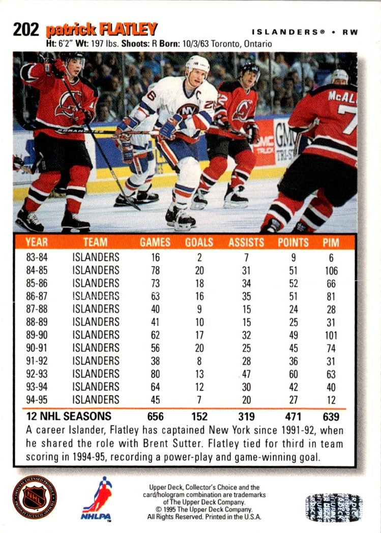 1995 Collector's Choice Player's Club Patrick Flatley