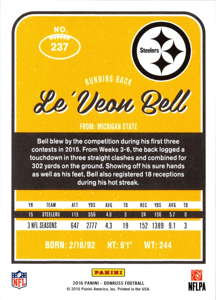 2016 Donruss Le'Veon Bell