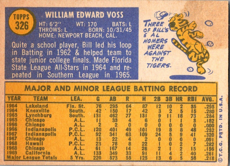 1970 Topps Bill Voss