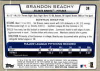 2012 Bowman Chrome Brandon Beachy #38