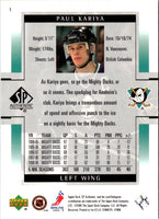 1999 SP Authentic Paul Kariya #1