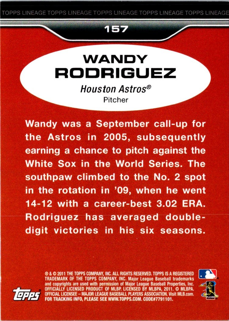 2011 Topps Lineage Wandy Rodriguez