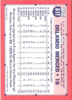 1991 Topps Traded Orlando Merced #81T Rookie