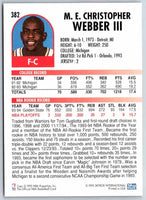1995 Skybox Chris Webber #382