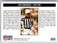 1991 Pro Set Dick Jorgensen #353
