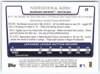 2012 Bowman Norichika Aoki #29