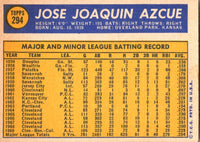 1970 Topps Jose Azcue #294 EX-MT+