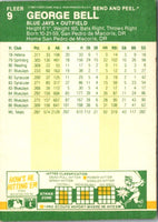 1987 Fleer Star Stickers George Bell #9