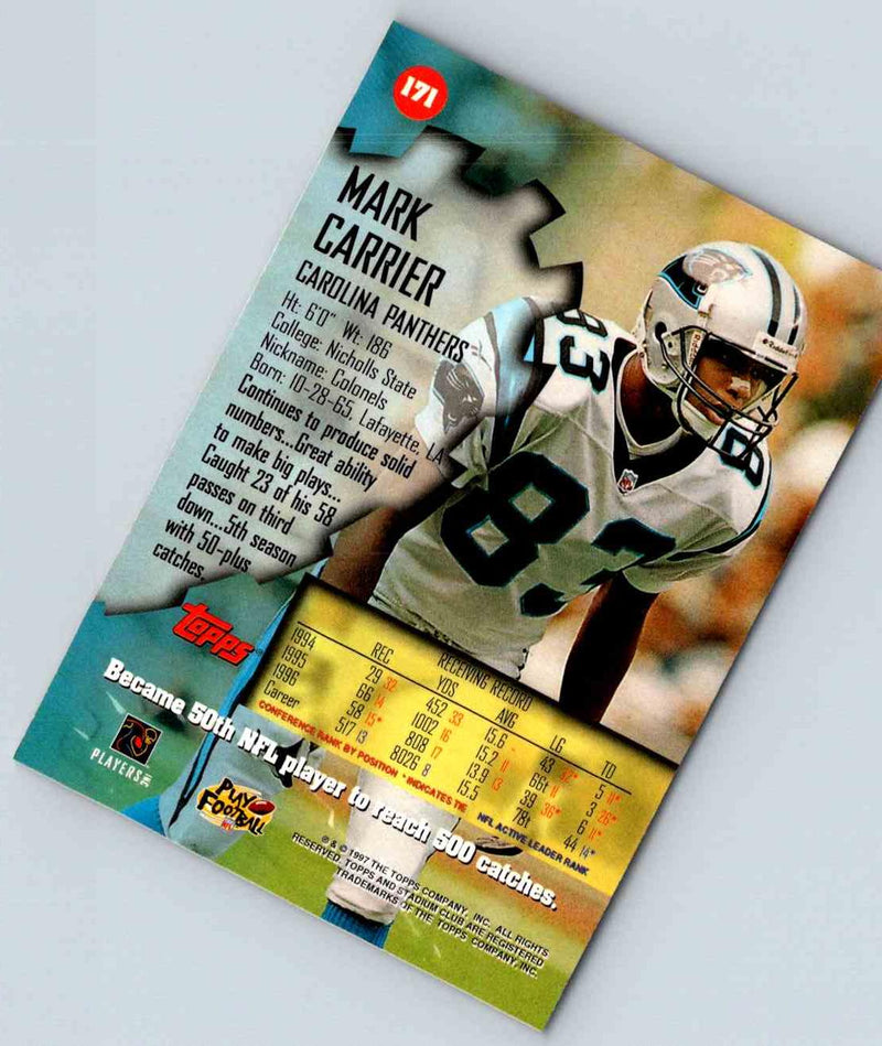1997 Topps Stadium Club Football Mark Carrier