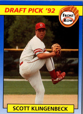 1992 Front Row Draft Picks Scott Klingenbeck #45