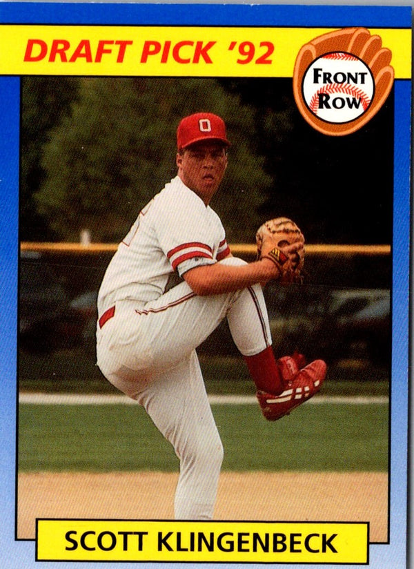 1992 Front Row Draft Picks Scott Klingenbeck #45