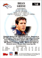 2002 Topps Pristine Brian Griese #12