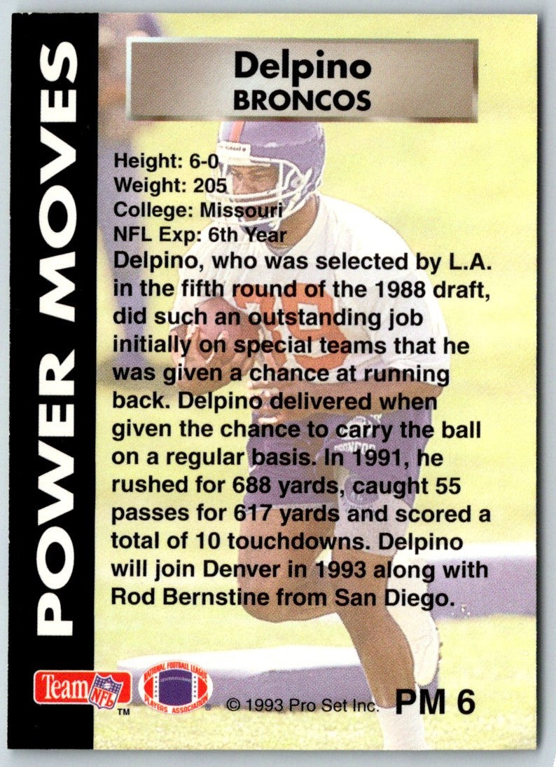 1993 Pro Set Power Moves Robert Delpino