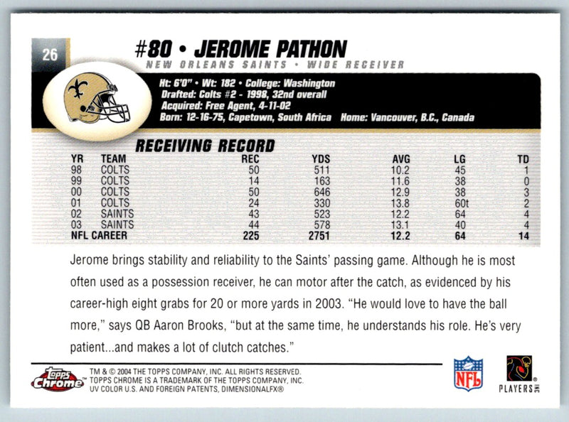 2004 Topps Chrome Jerome Pathon